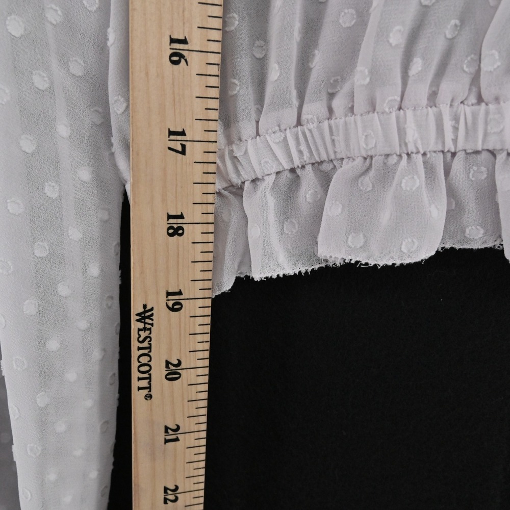 Storia Womens Lace Peasant Top Size S Romantic Ethereal Delicate Boho‎ LAVENDER - Picture 4 of 12